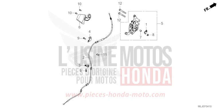 PARKING BRAKE LEVER for Gold Wing PEARL GLARE WHITE (NHB53B) from 2024